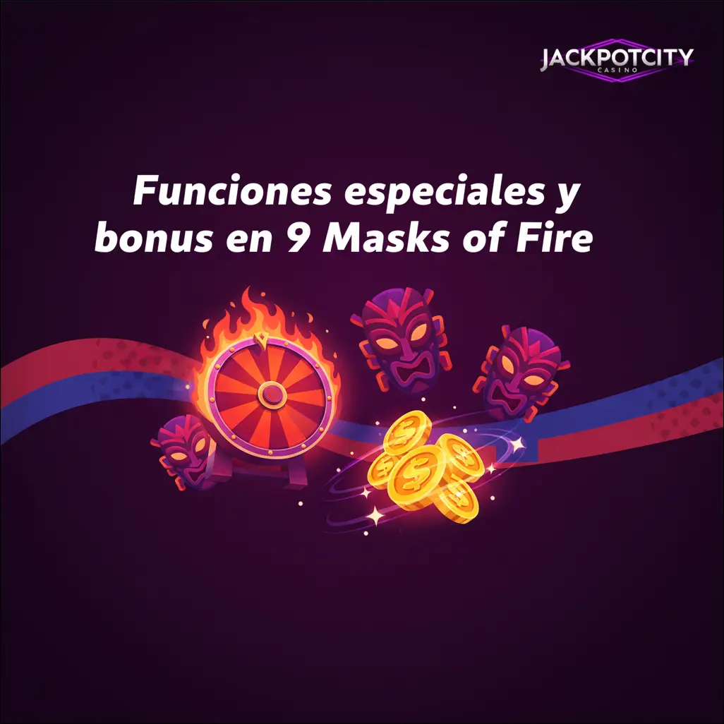 Funciones especiales y bonus en 9 Masks of Fire