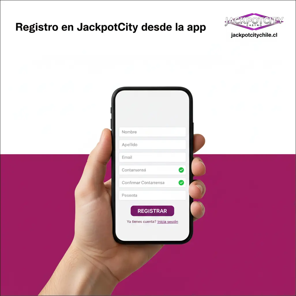 Registro en JackpotCity desde la app