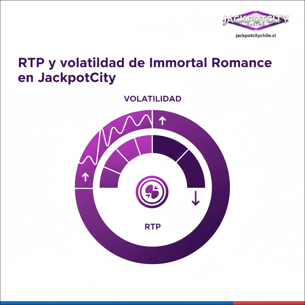 RTP y volatilidad de Immortal Romance en JackpotCity