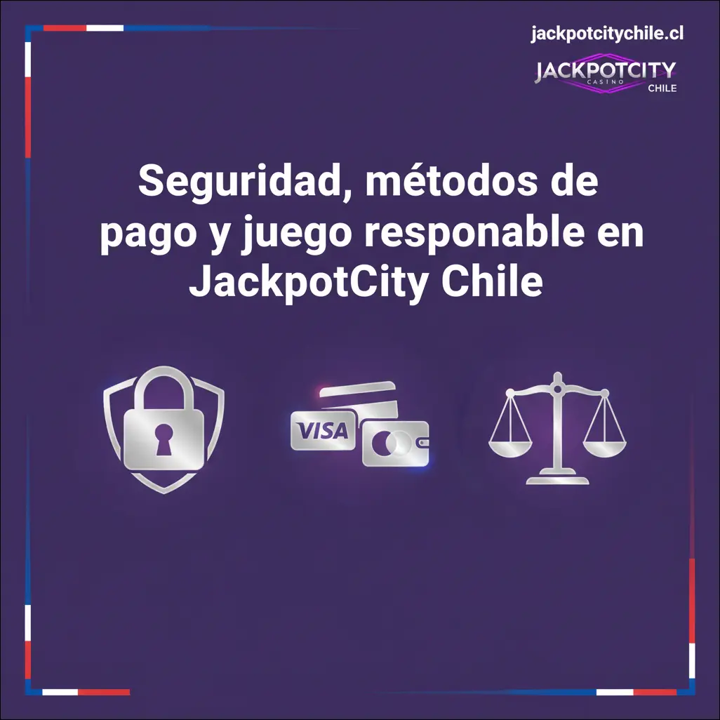 Seguridad, métodos de pago y juego responsable en JackpotCity Chile